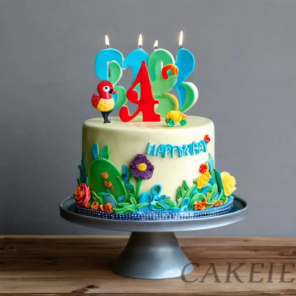 123 Digit Birthday Cake